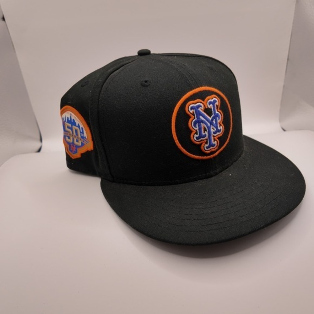 New Era New York Mets NY‎ Hat 8 50th Anniversary Rare Fitted Cap 59Fifty